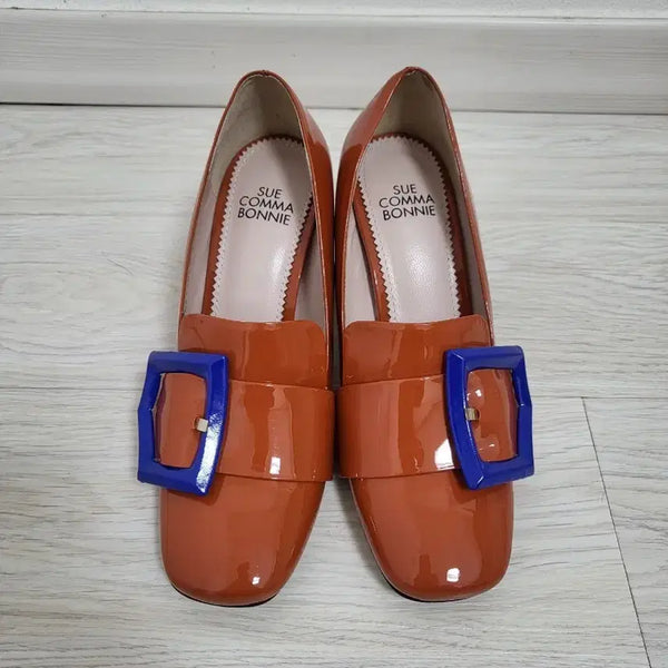[BUNJANG] SUECOMMA BONNIE Polygon Pumps Orange & Blue / [235]슈콤마보니 펌프스/구두