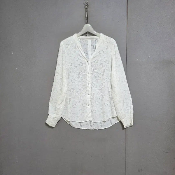 [BUNJANG] Sisley White Blouse Size 42 / 시슬리 화이트 블라우스 42   n7603