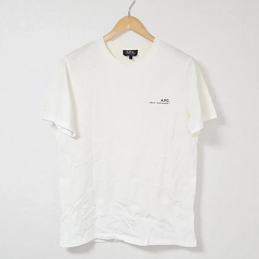 [BUNJANG] A.P.C. Mini Logo Short Sleeve Crewneck Spellout T-Shirt Size L / 아페쎄 A.P.C 미니로고 반팔 라운드넥 스펠아웃 L