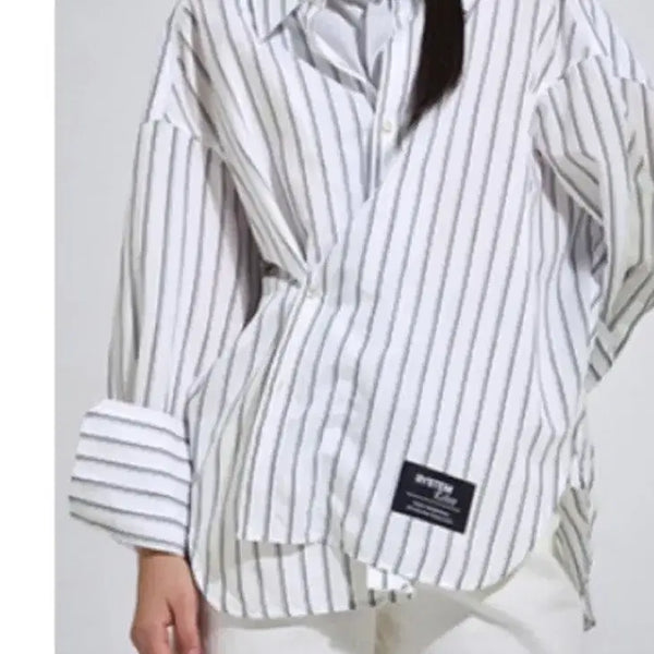 [BUNJANG] System Stripe Layered Shirt / 시스템 스트라이프 리이어 셔츠