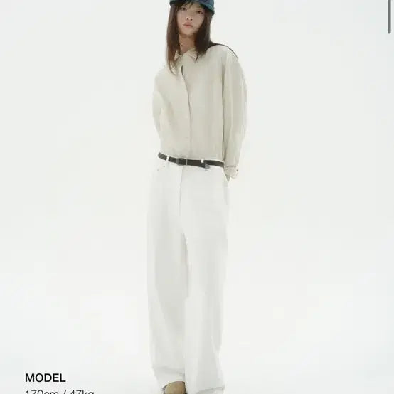 [BUNJANG] Musinsa Cotton Extra Wide Pants Cream / 무신사 와이드 팬츠 크림 27 새상품
