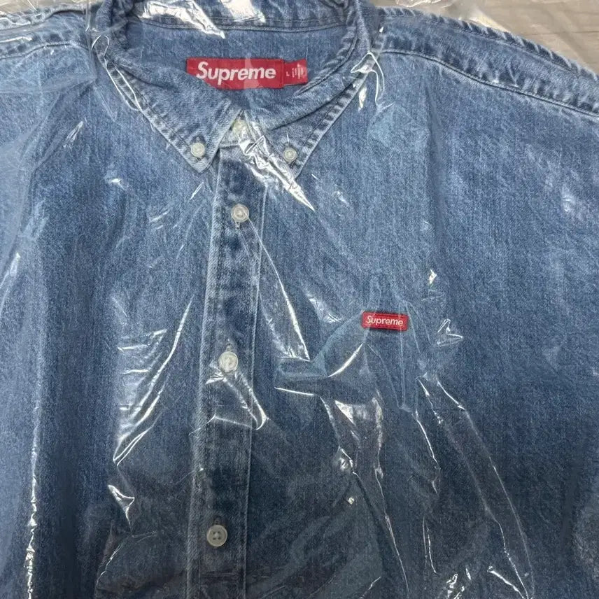 [BUNJANG] Supreme Small Box Logo Shirt 25ss Indigo / 슈프림 스몰박스 셔츠 25ss 인디고