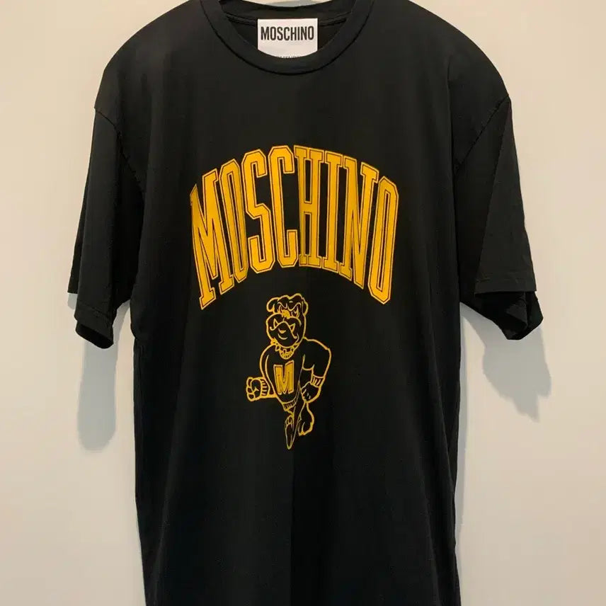 [BUNJANG] Moschino Varsity T-Shirt Black / 모스키노 바시티 티셔츠 100