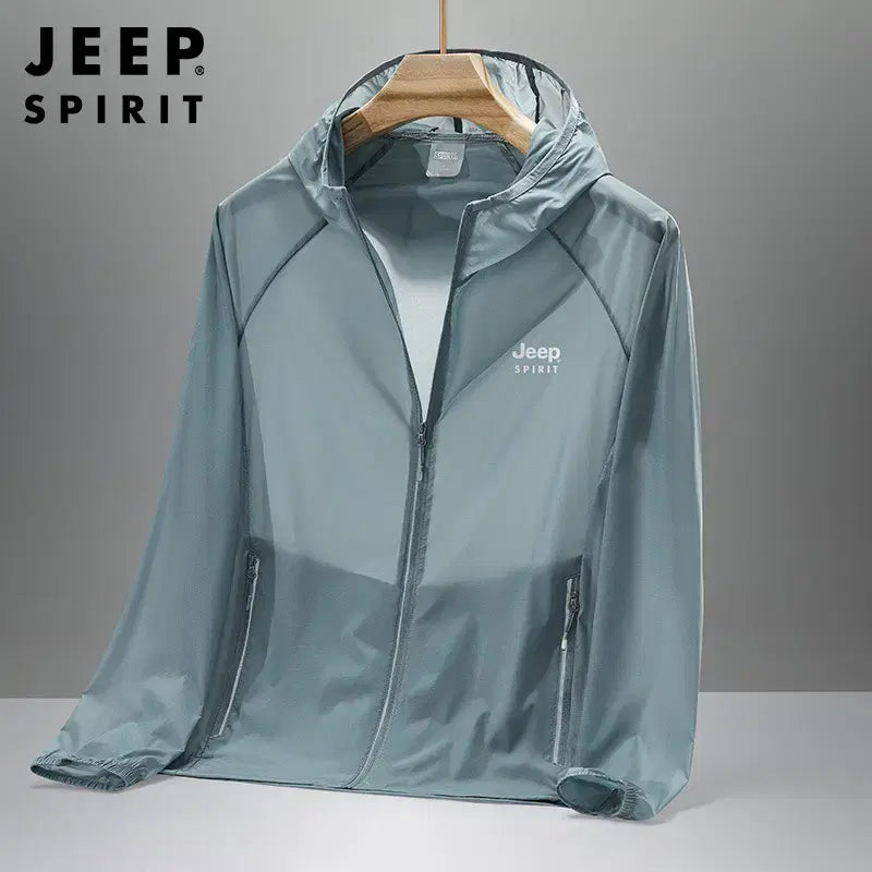 [BUNJANG] JEEP SPIRIT Men's Lightweight Hooded Windbreaker Zip-Up Jacket / JEEP SPIRIT 남성 바람막이 후드 집업 자켓 경량 아우터