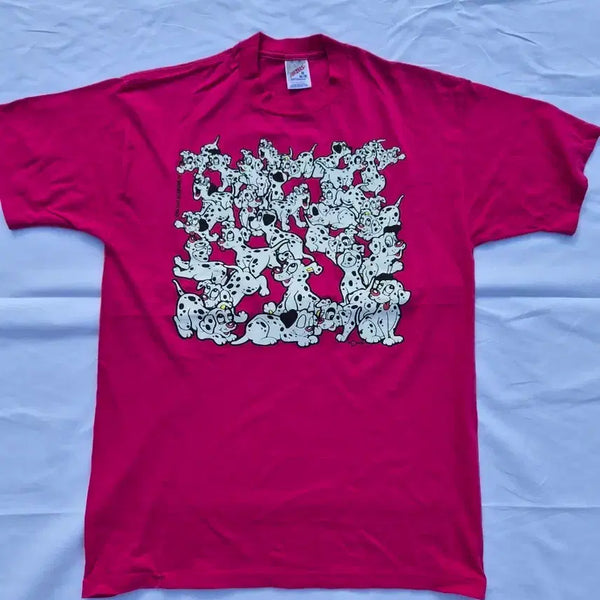 [BUNJANG] Disney 101 Dalmatians Original Jersey T-Shirt / [M] 1996년 오리지널 정품 저지스 X 디즈니 101마리 달마시안 올
