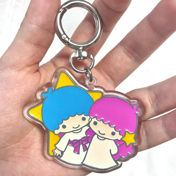 [BUNJANG] Sanrio Twin Little Twin Stars Kiki & Lala Vintage Keychain / 산리오 트윈리틀스타 키키라라 키링 고전 레어 매물