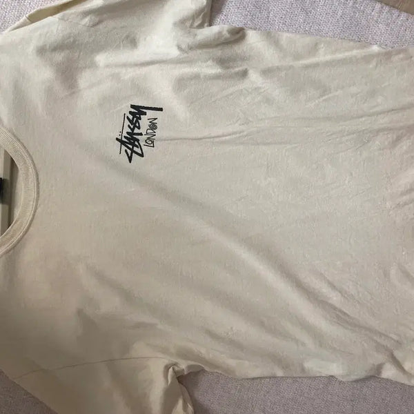 [BUNJANG] Stussy London Short Sleeve T-Shirt Beige / 스투시 런던 반팔티 베이지