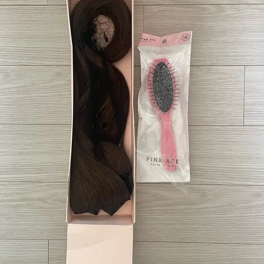[BUNJANG] PinkAge Clip-in Hair Extensions Rouge Perm V-Line 4-Piece Medium Brown / 핑크에이지 붙임머리 가발 루즈펌 V라인 4피스 메트브라운