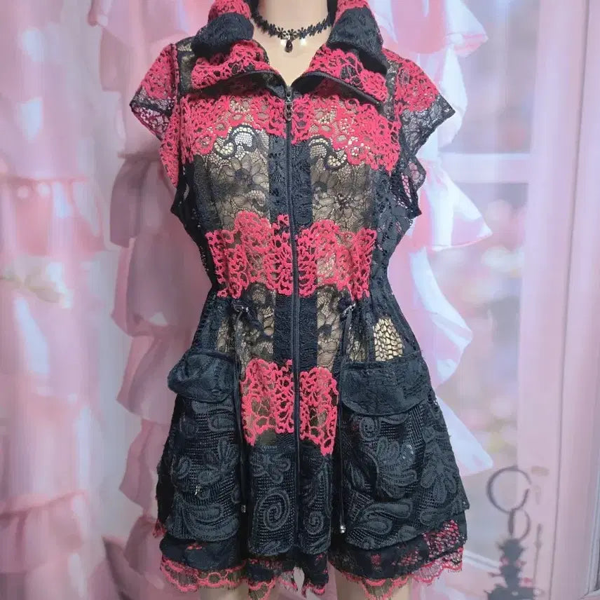 [BUNJANG] Sismax Sheer Layered Dress / 시스막스(고가상품) 시스루 레이어드 원피스