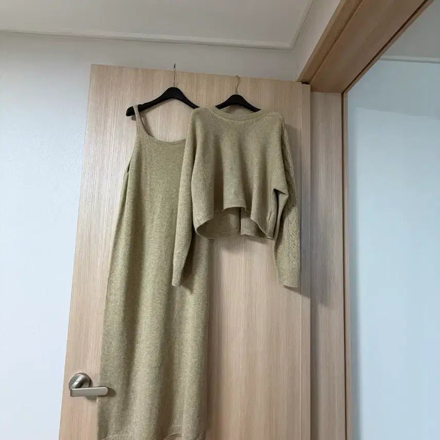 [BUNJANG] Rat 100% Cashmere Long Dress Set with Bolero / 래트 캐시미어 100 원피스 셋트