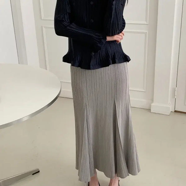 [BUNJANG] Bicini Pleats Mermaid Skirt / 바이씨니 플리츠 머메이드 스커트 새상품:)