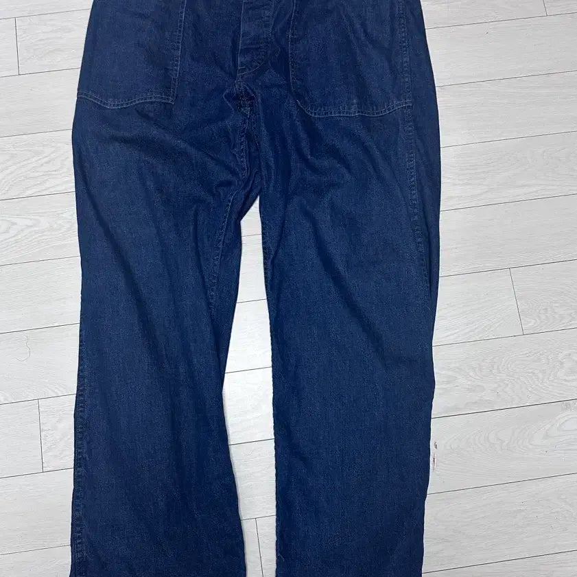 [BUNJANG] POST O'ALLS 8oz Army Pants Denim Yellow Stitch L / 포스트오버롤즈 8oz 아미팬츠 데님 옐로우 스티치 L 판매