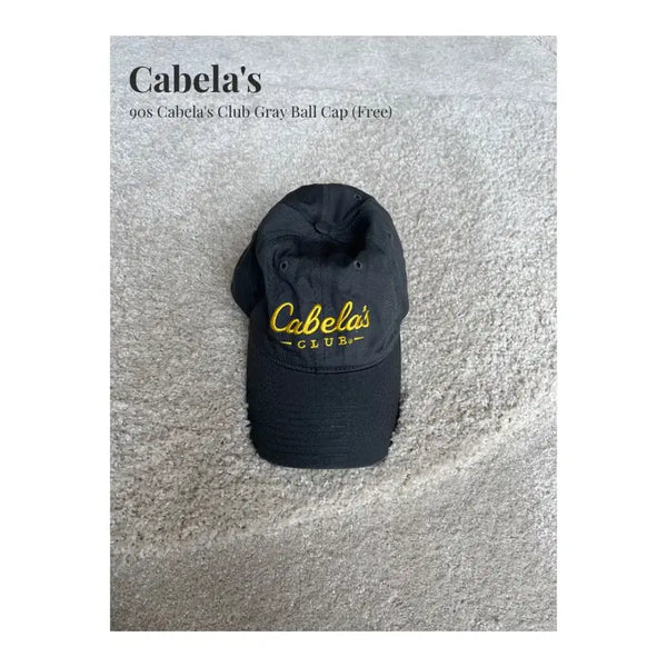 [BUNJANG] Cabela's Club Grey Embroidered Logo Vintage Ball Cap / 90s Cabela's Club 그레이 볼캡 (Free)