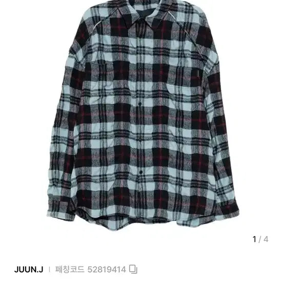 [BUNJANG] Junji Check Print Shirt / [백화점판(최상품)] 준지 체크 프린트 셔츠
