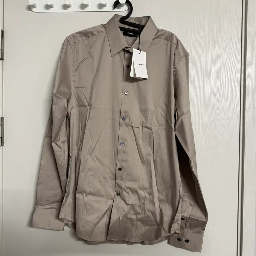 [BUNJANG] Theory Sylvain Dress Shirt Tapir Beige L / 띠어리 실베인 드레스 셔츠 Tapir 베이지 L 사이즈 새제품 팝니다.