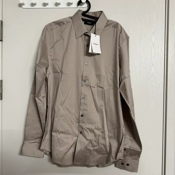 [BUNJANG] Theory Sylvain Dress Shirt Tapir Beige L / 띠어리 실베인 드레스 셔츠 Tapir 베이지 L 사이즈 새제품 팝니다.