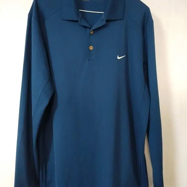 [BUNJANG] Nike Golf Long Sleeve Polo Shirt Navy 105 / 나이키 골프 긴팔 카라티 남색 105