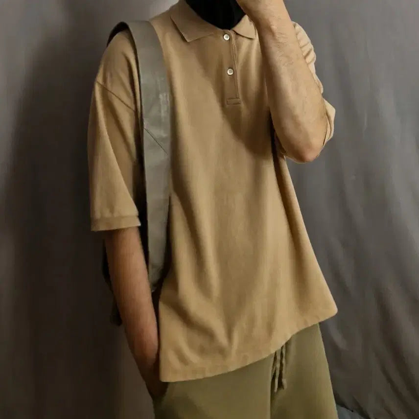 [BUNJANG] Auralee Super Soft Pique Big Polo Shirt / 오라리 슈퍼소프트 피케 빅 폴로