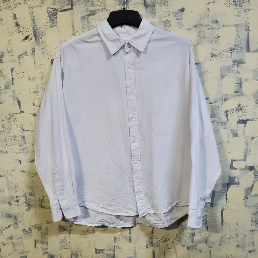 [BUNJANG] Remind Second Oversized White Collar Shirt L / 리마인세컨드 오버핏 화이트 카라 셔츠 L
