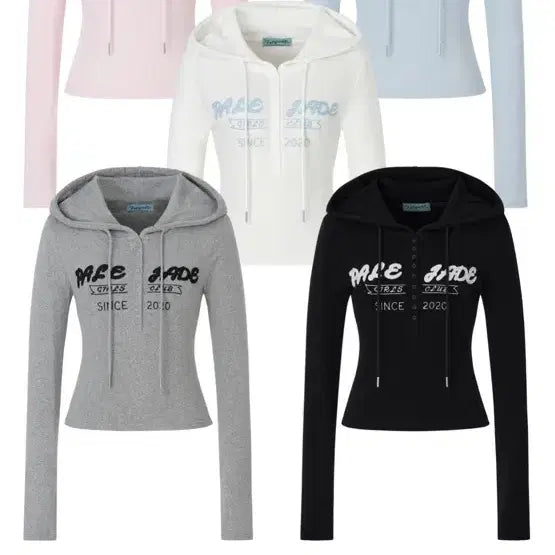 [BUNJANG] Pale Jade Retro Patch Hoodie / 페일제이드 레트로 패치 후디 핑크화이트블랙차콜  S