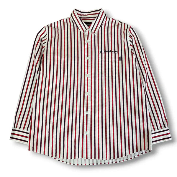 [BUNJANG] Groovy Lime Multi Red Stripe Shirt XL / 미사용 그루비라임 멀티 레드 스트라이프 셔츠 XL