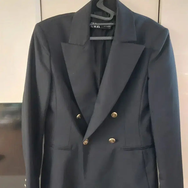 [BUNJANG] Zara Double-Breasted Blazer with Gold Buttons / 자라정장자켓