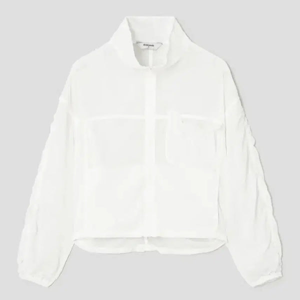 [BUNJANG] 8 Seconds Lightweight Shirring Short Jacket - White (L) / 95.L) 에잇세컨즈 경량 셔링 숏 재킷 - 화이트 자켓