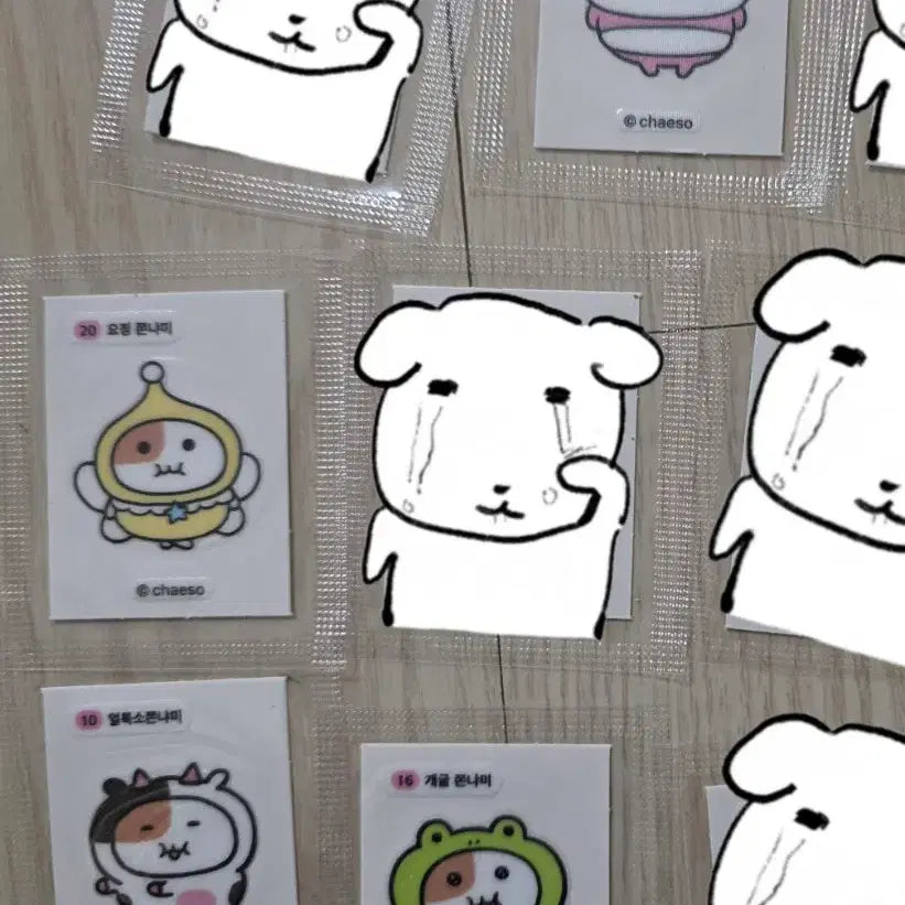 [BUNJANG] Bundle Set "Jjon-nyami" Stickers (5 pieces) / 일괄 쫀냐미 띠부씰 묶음 판매