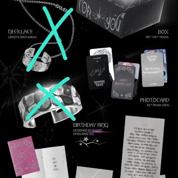 [BUNJANG] PlaB POB Bambi 2026 Birthday Kit (Excluding Necklace and Ring) / 플레이브 밤비 2026 생일 키트 일부 양도 목걸이 반지 제외