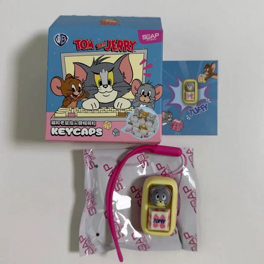 [BUNJANG] Tom and Jerry 'Tuppy' Keycap Set / 톰과 제리 키캡 터피 키캡 키링