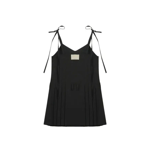 [BUNJANG] Matinkim Pleats Mix Cami Dress Black / 마뗑킴) 끈 나시 플리츠 원피스