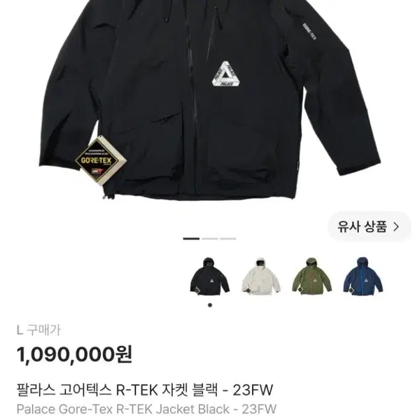 [BUNJANG] Palace Gore-Tex R-Tek Jacket Black L / [L] 팔라스 고어텍스 R-TEK 자켓 블랙 - 23FW