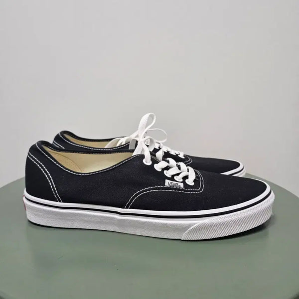 [BUNJANG] Vans Authentic Black White Stitch Sneakers (275) / 275반스 어센틱 블랙 화이트 스티치   -1179