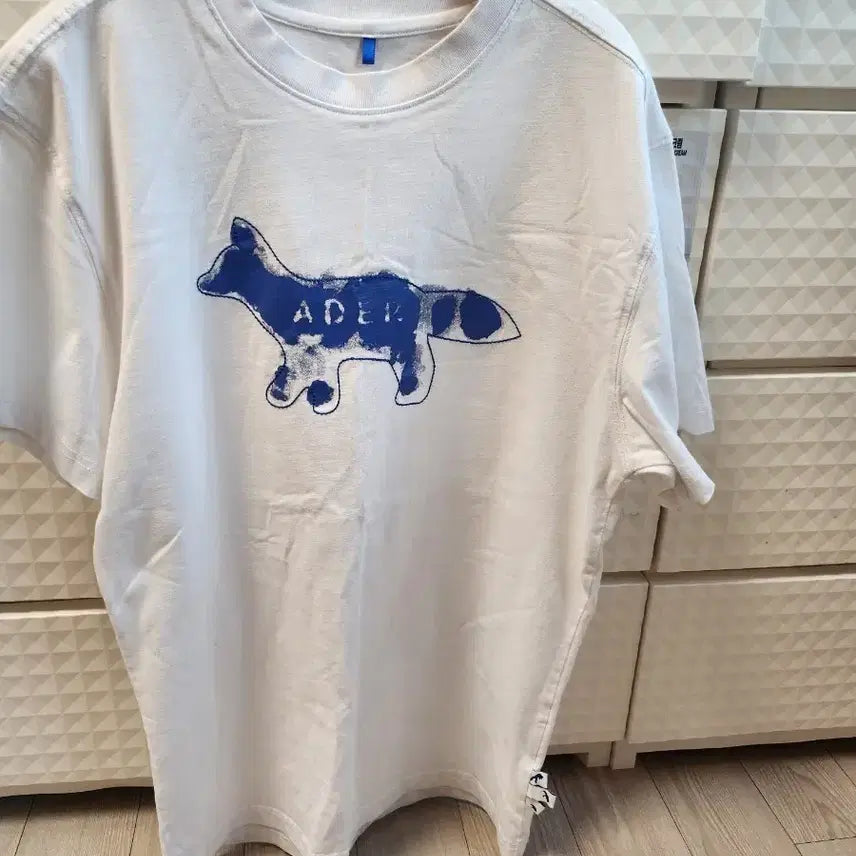 [BUNJANG] Ader Error x Maison Kitsuné Collaboration Fox Print T-Shirt Size 1 / 아더에러 메종키츠네반팔