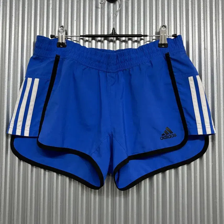 [BUNJANG] Adidas Blue 3-Stripes Running Shorts / [S] 아디다스 블루 3선 러닝 반바지 1.9