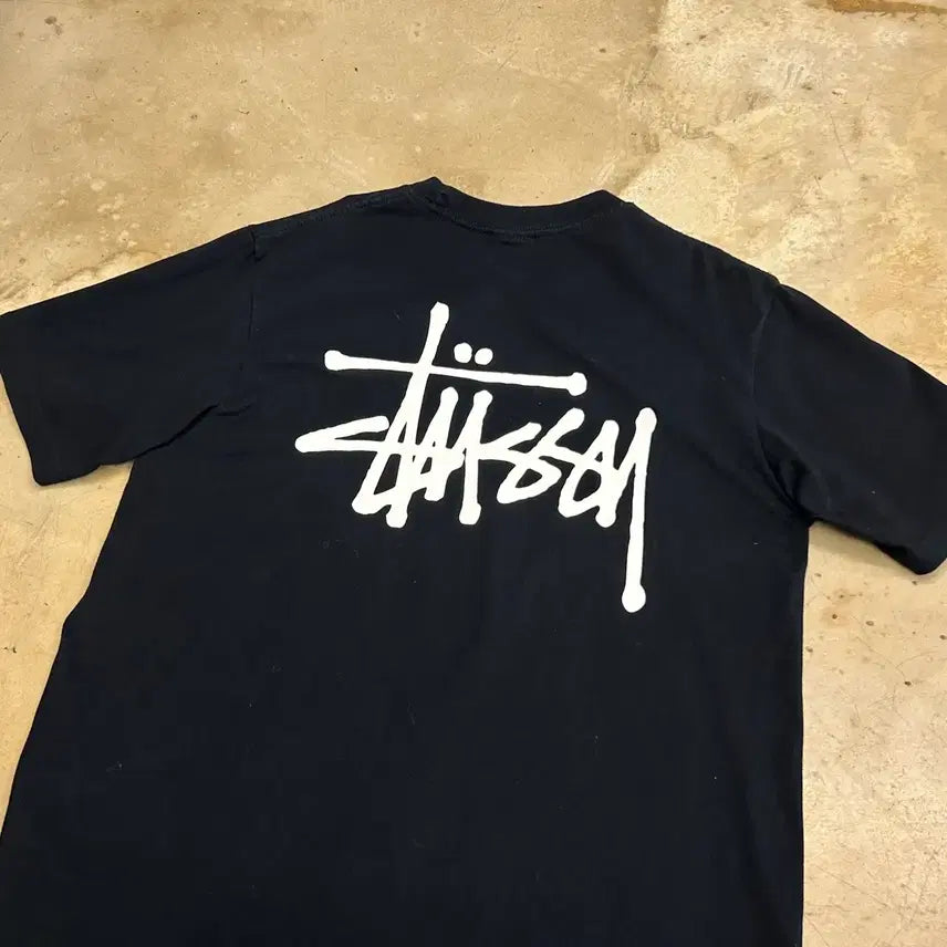 [BUNJANG] Stussy Black Short Sleeve T-Shirt / M 스투시 블랙 반팔