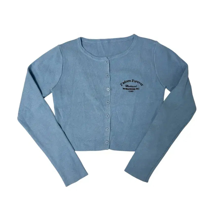 [BUNJANG] Bad Blood Embroidered Logo Cardigan / 배드블러드) 자수 로고 가디건