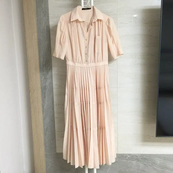 [BUNJANG] JILLSTUART Pleated Long Dress / 질스튜어트 플리츠 롱 원피스 85