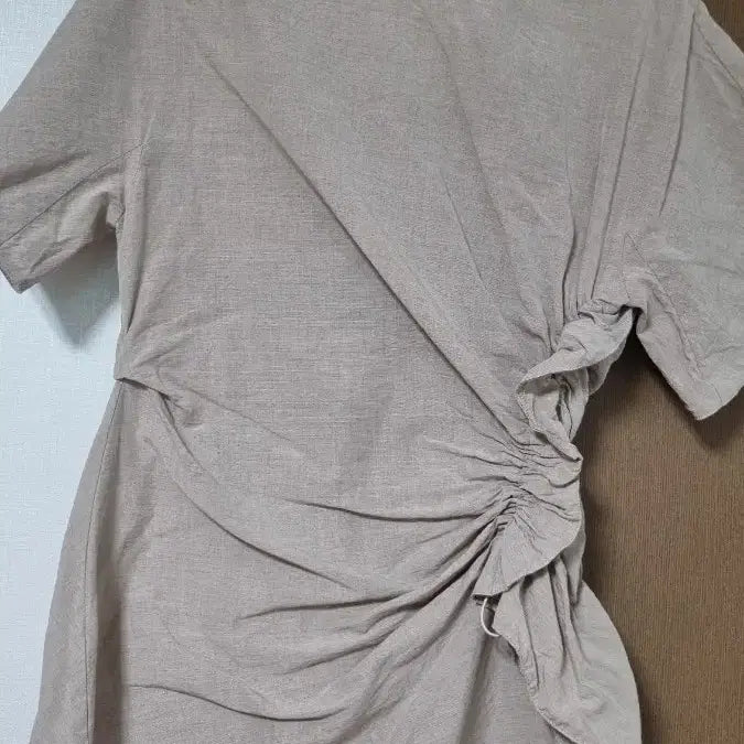[BUNJANG] Lanvin Shirring Linen Blouse Beige / 랑방셔링 린넨블라우스 82