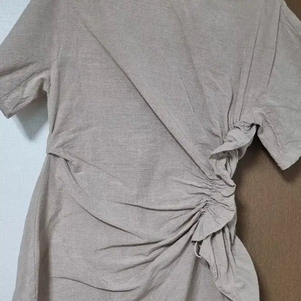 [BUNJANG] Lanvin Shirring Linen Blouse Beige / 랑방셔링 린넨블라우스 82