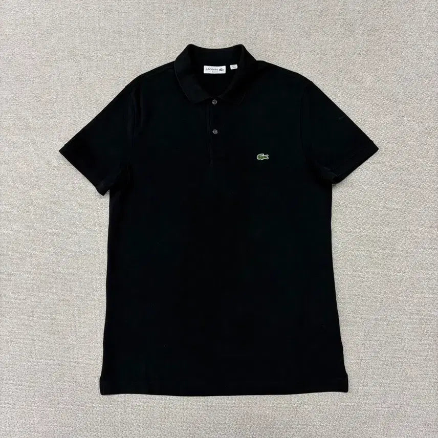 [BUNJANG] Lacoste Black Short Sleeve Polo Shirt / 라코스테 블랙 반팔 카라티
