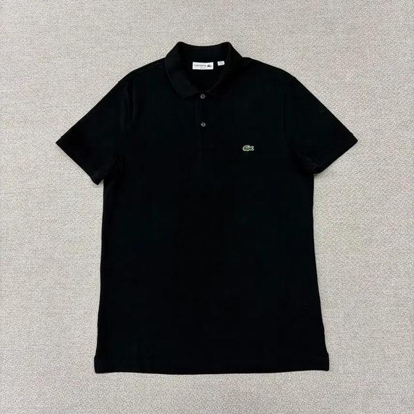 [BUNJANG] Lacoste Black Short Sleeve Polo Shirt / 라코스테 블랙 반팔 카라티