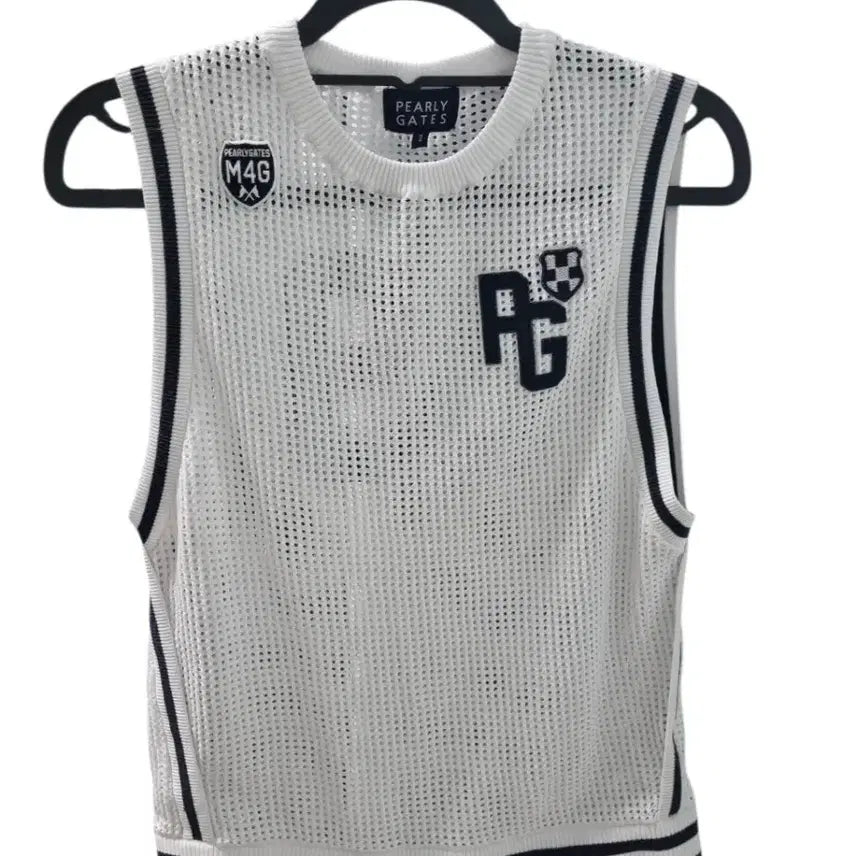 [BUNJANG] PEARLY GATES Knit Mesh Sleeveless Top Size 2 / 파리게이츠 니트 그물 민소매 사이즈 2