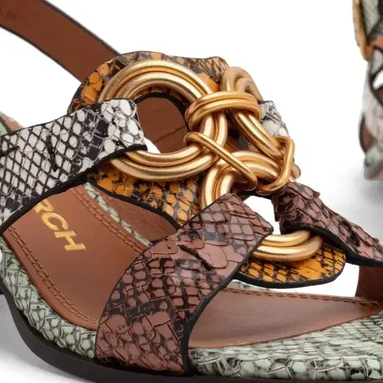 [BUNJANG] Tory Burch Leather Embellished Match Sandals / 토리버치 천연가죽 장식 매치 샌들 220