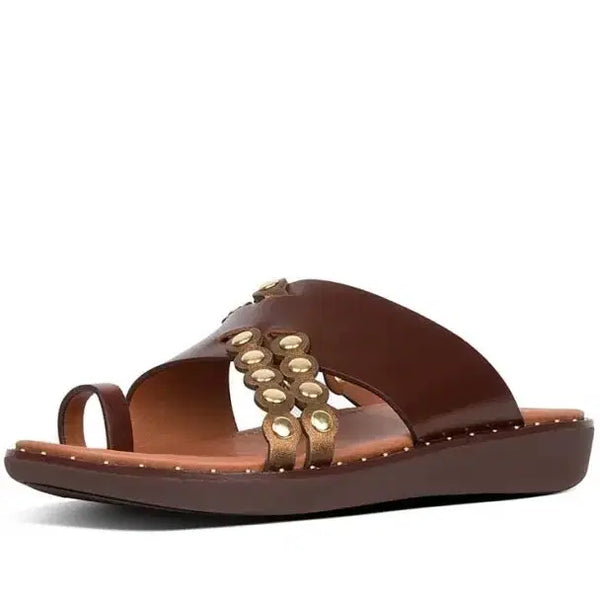 [BUNJANG] Fitflop Genuine Leather Embellished Match Sandals / 핏플랍 천연가죽 장식 매치 샌들 230