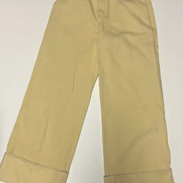 [BUNJANG] ZARA Cotton Carpenter Roll-Up Pants M / 자라 ZARA 코튼 와이드 카펜터 롤업 팬츠 M 개나리