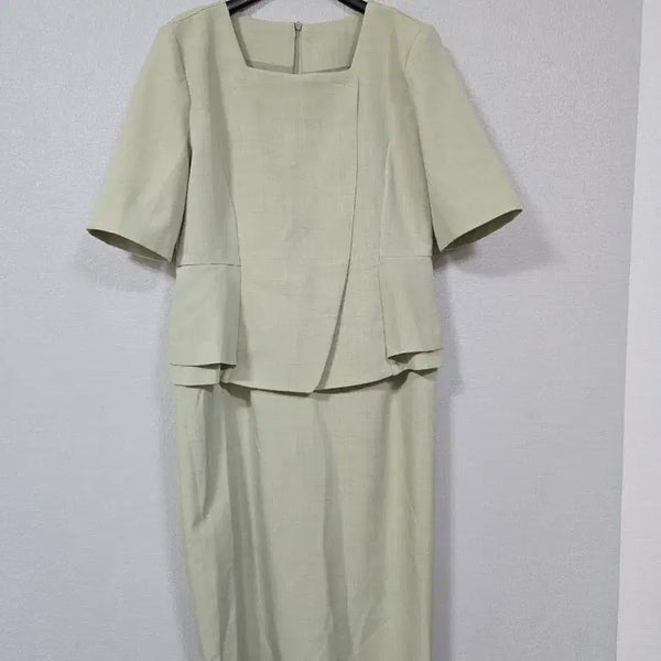[BUNJANG] Rayon Blend Mint Short Sleeve Midi Dress (Size 66) / 레이온혼방 민트 반팔 미디원피스 66