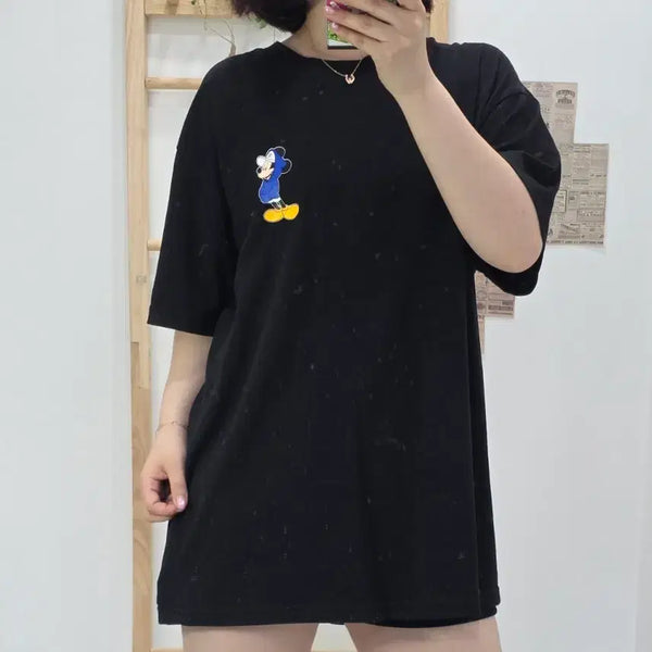 [BUNJANG] MLB Mickey Mouse Short Sleeve T-Shirt Black XL / [프립]XL/MLB 미키마우스 반팔 티셔츠 블랙