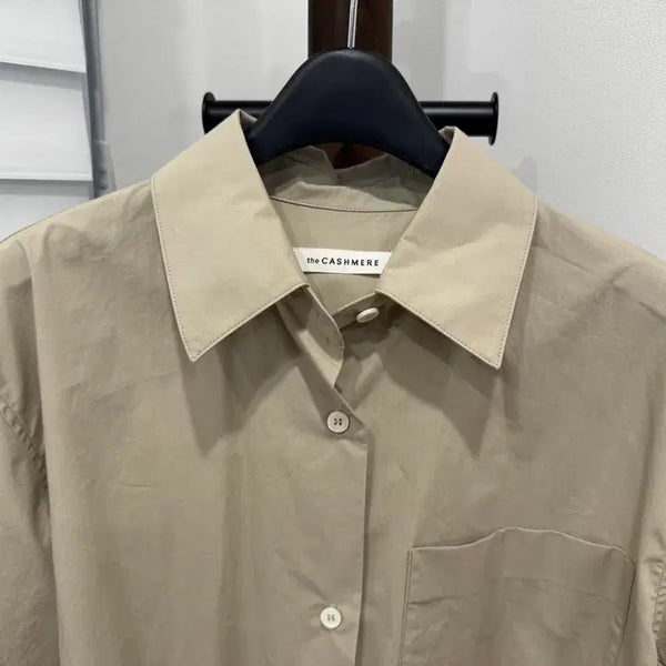[BUNJANG] The Cashmere Cotton Shirt Beige / 더캐시미어 코튼 셔츠