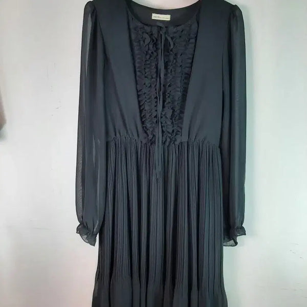 [BUNJANG] Earth Music & Ecology Pleated Frill Dress / [S]earth 플리츠 프릴 주름 원피스